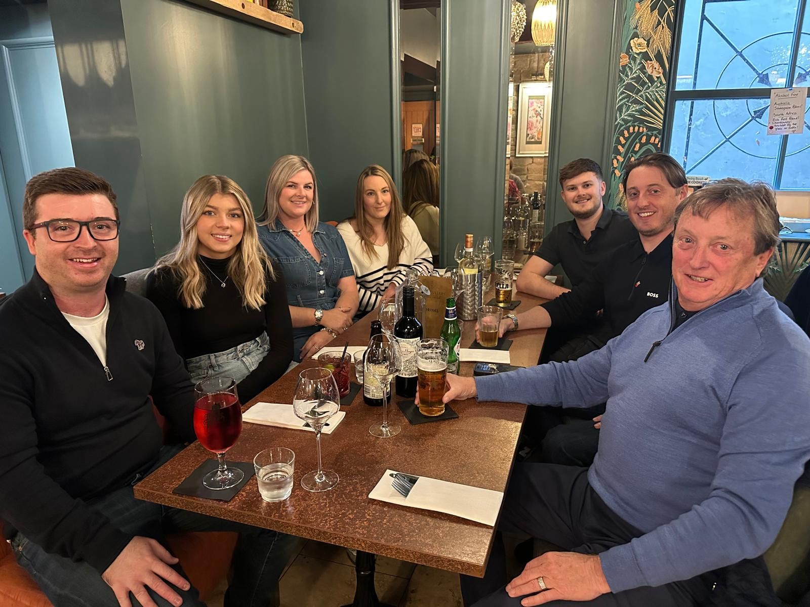 XCL Team, out celebrating Jodie 10 year anniversary at The Scullery Kitchen