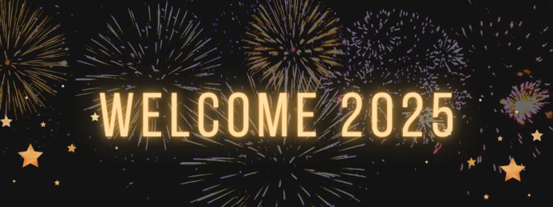 Fireworks celebrating 2025, the New Year. Featured on XCL website